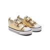 Converse All Star 2V Canvas Star Print Low Top Walker Shoes Baby sneaker Gold 772477C