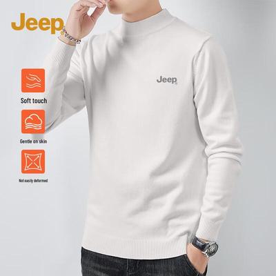 Men's Retro Heavyweight Half-High Collar Knit Sweater