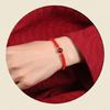 Red Rope Couple Bangle High Content Cinnabars Women's Single Bead Bracelet/Triple Beads Wrist Chain Three Lives Together