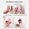 Cute Bear Plugs Holders Adhesive Wall Hook Plastic Phone Charger Holders No Drilling Needed Wall Mounted Organizer for Plugs Charger Storage