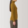 MUJI Washable Wool Rib Turtleneck Size XS Women's High-Gauge Sweater, BA1OXA4A, Mustard,