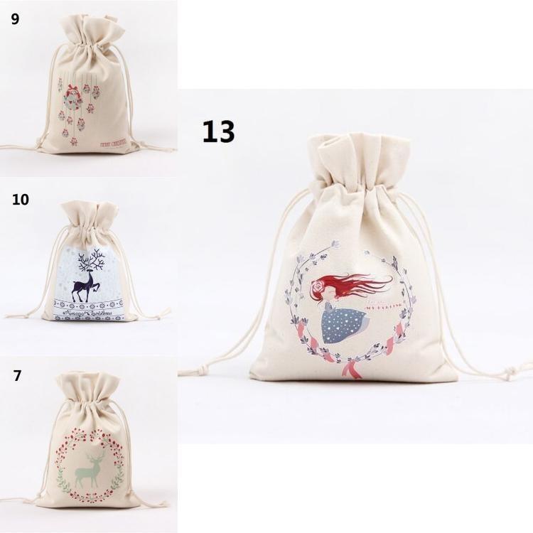 Classic And Durable Canvas Christmas Gift Bag Perfect For Friends And Family