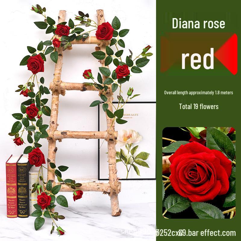 

Имитация розовой лозы: Искусственное цветочное украшение для труб кондиционирования и ограждений