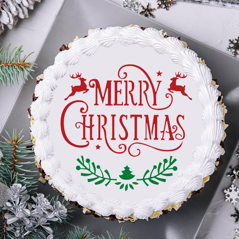 8 Stück/Set Weihnachts-Schablonen Wandmalerei Scrapbook Schablone Prägealbum Papierkarten Vorlagen DIY Geschenk Basteln Heimdekoration