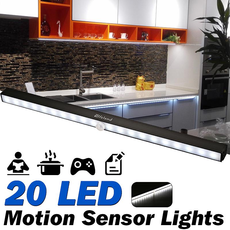Elfeland Cabinet Lights 20 Led Motion Sensor Battery Operated Wireless Under Lighting At A Low S On Joom E Commerce Platform Elfeland Cabinet Lights 20 Led Motion, Battery Powered Kitchen Cupboard Lights