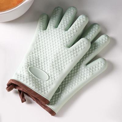 Hitzebeständige rutschfeste Silikon-Ofenhandschuhe zum Backen