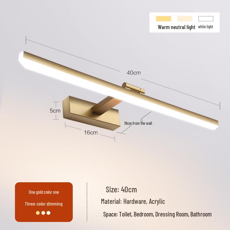 Nordic Minimalist LED Vanity Mirror Light for Bathroom