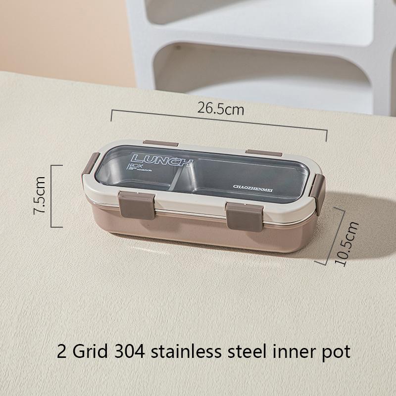 Simple Single-layer Lunch Box Microwave Heating Plastic Sealed Bento Portable Set Cutlery School Office Food Storage Container