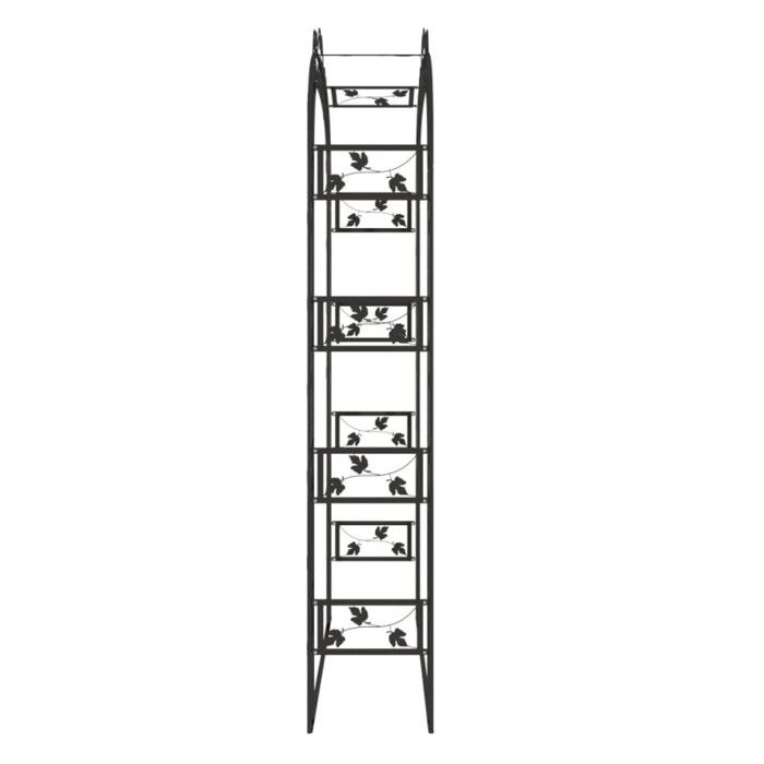 Garden Arch - Black - 116x45x240 Cm - Steel - Robust Structure - Multiple Uses