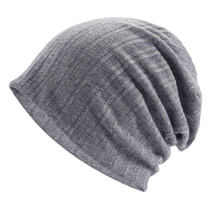 

[LEZOOY] knit hat men s summer knit cap all season Sweat absorbent and quick drying Thin cotton hat Plain color cotton Antibacterial and deodorizing