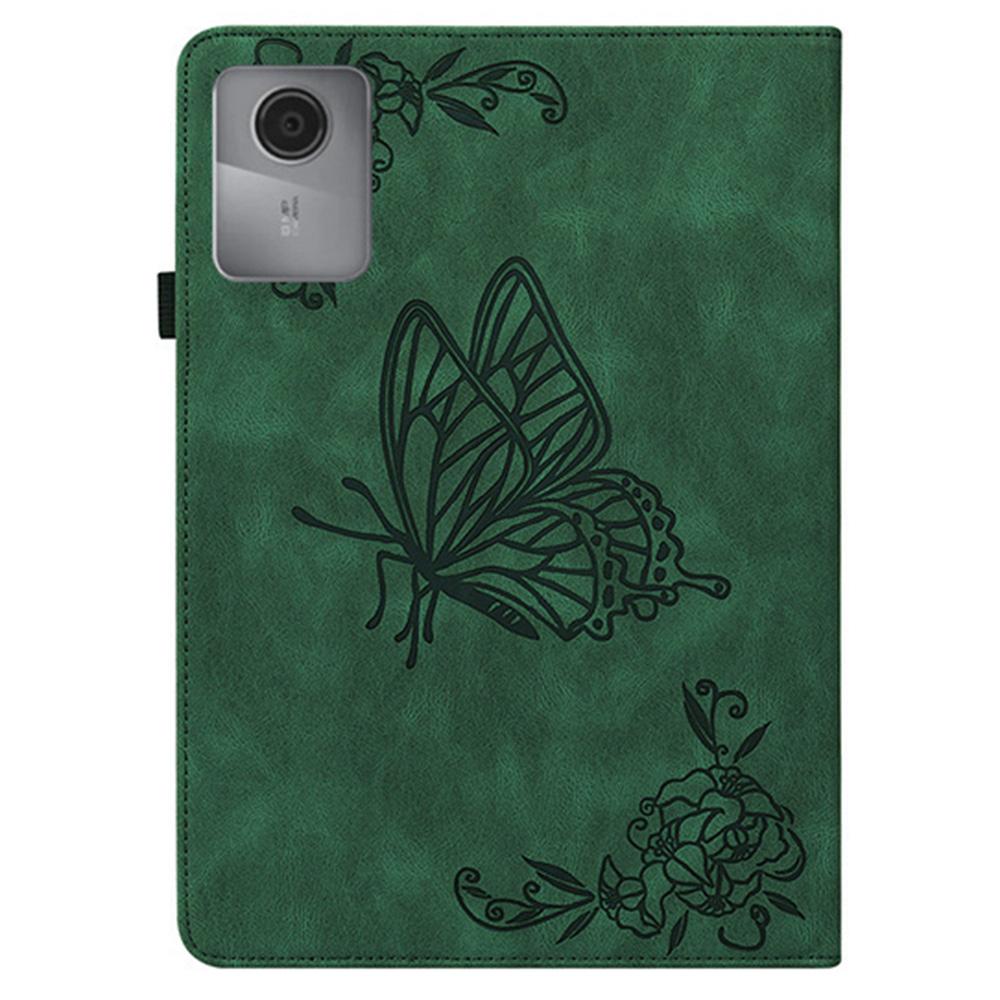 For Lenovo Idea Tab (TB336ZU/TB336FU)/Xiaoxin Pad 11 2025 Case Butterfly Flower Imprint PU Leather Tablet Cover with Card Slots
