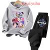 Unisex Sets Children Hoodies Kpop Demon Hunters Kawaii Pullover Sweatshirt Anime Trucksuit Cartoon Clothes