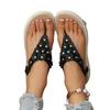 Fashion Women's Summer New Fashion Bohemian Style Flowers Clip-toe Sandals Vacation Outdoor Casual Thick-soled Thong Sandals Flip Flops