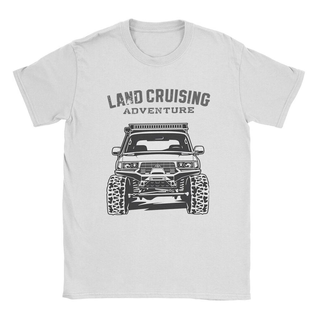 Land Car Cruiser J80 Route T-Shirt Homme Vintage Série 80 T-Shirt Coton Vintage Col Rond Manches Courtes T-Shirt Nouveauté Hauts