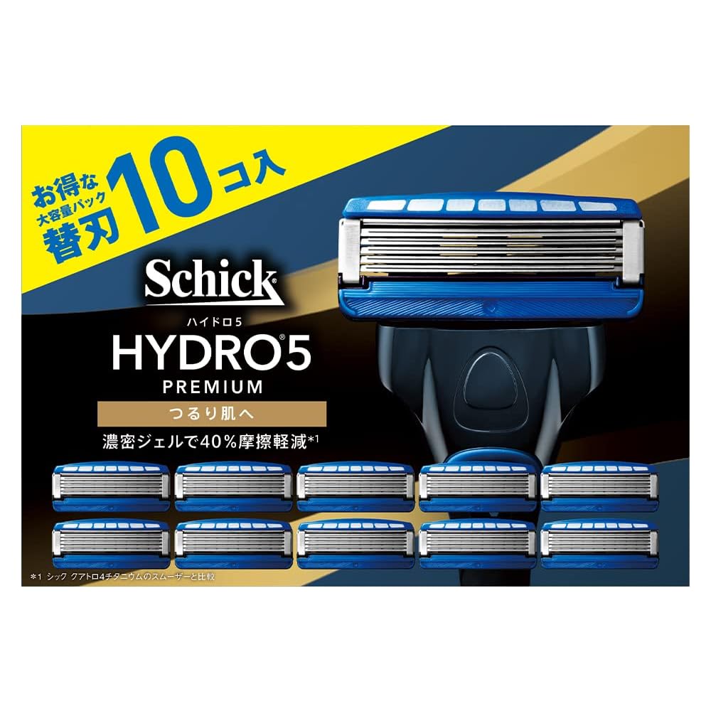 Schick Hydro 5 Premium Razor Blades 10 Count for Smooth Skin Shaving
