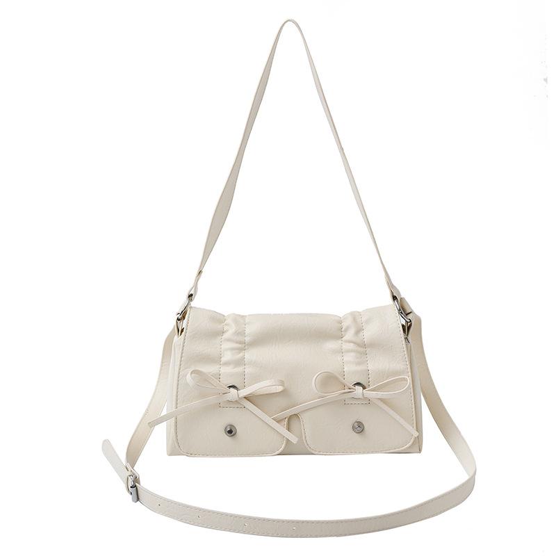 

New Handbag Bow Underarm Bag Multi-pocket Shoulder Bag Fashion Messenger Bag Women s Bag