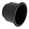 Cup Drink Holder with Drain Hole Easy To Clean Smooth Surface Recessed Drink Holder for RV Yacht Truck Black