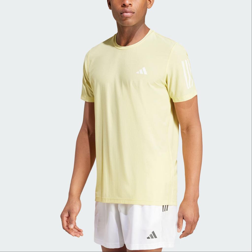 Adidas OWN THE RUN TEE Running T Shirt Men's Yellow IV5399