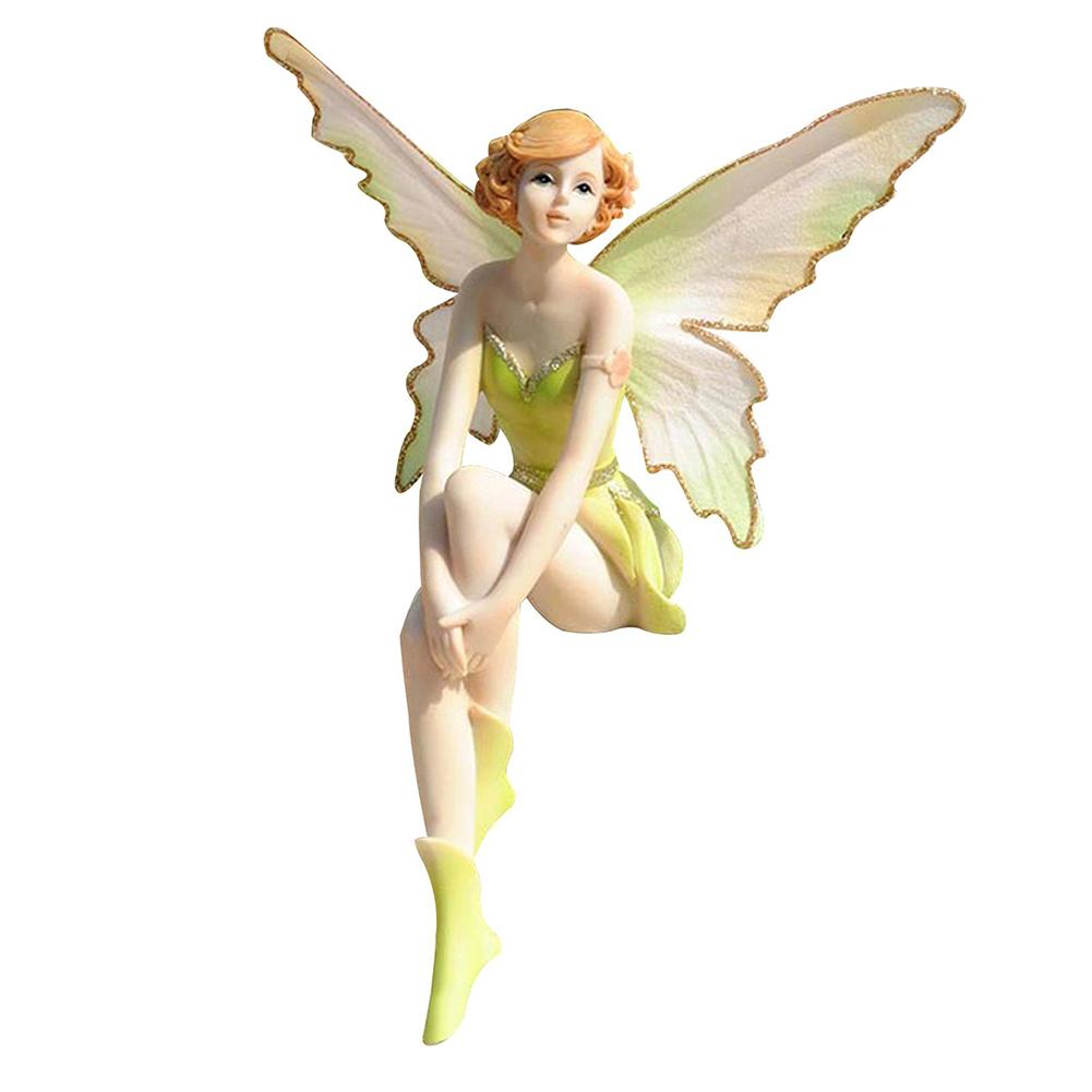 

Flower Fairy Figurine Angel Flower Fairy Ornaments Exquisite Flower Fairy Adornment Flower Girl Decoration for Home Office зелений