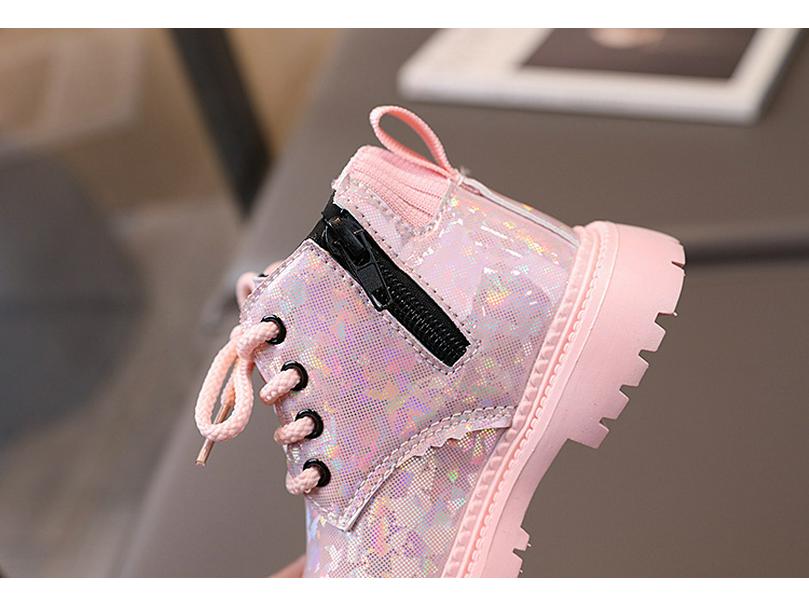 Kids' Soft Sole Martin Boots: 2024 Waterproof Leather, Autumn/Winter Trend, Unisex Mirror Finish Short Boots