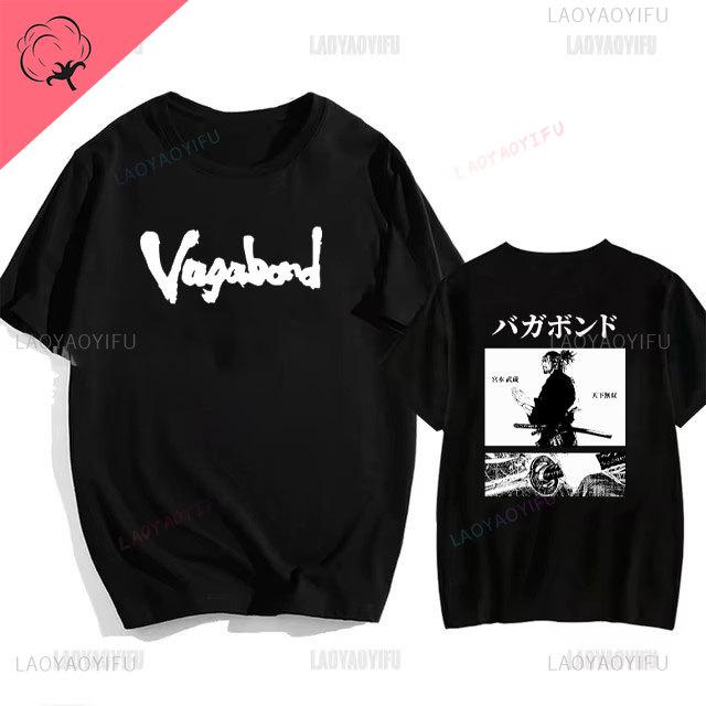 Japanisches Vintage Anime Vagabond Grafik T-Shirt Mann Frau Harajuku Schlage heftig Streetwear T-Shirt Baumwolle Cartoon Kurzarm