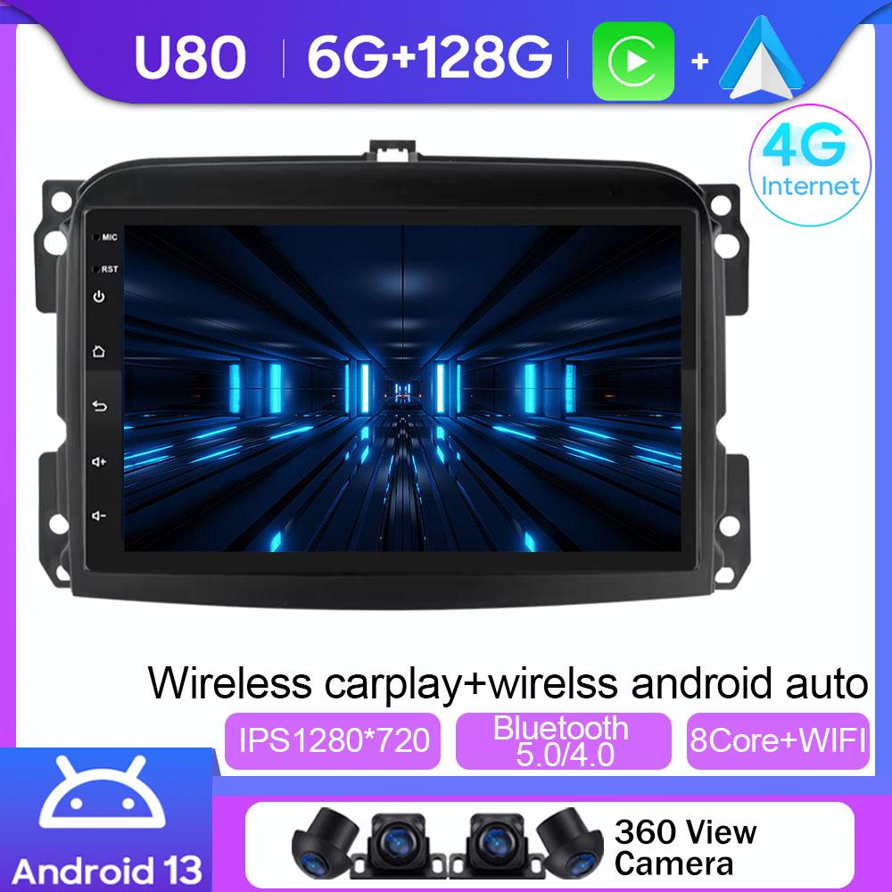 Wireless Carplay Android Auto For Fiat 500L Egea Doblo 2012-2017 Car Radio Stereo Navigation Multimedia Player Video NO 2din DVD