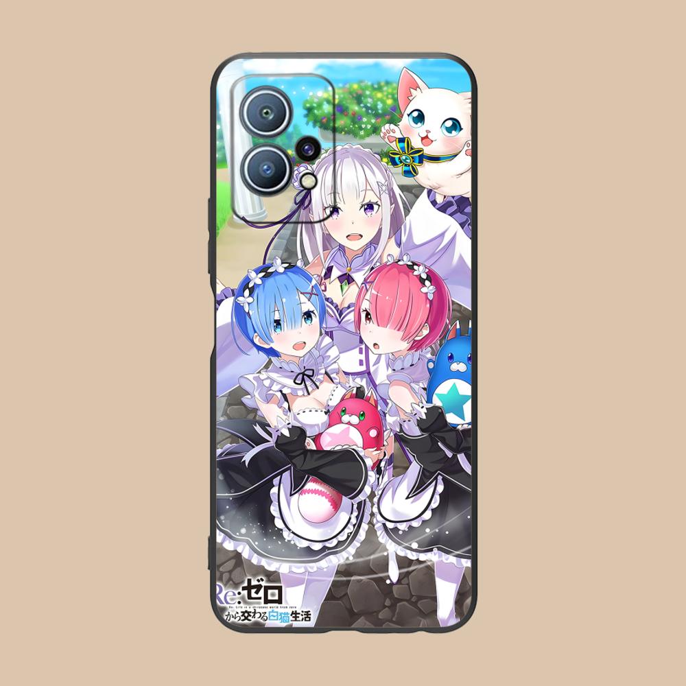 ReZero Rem Ram Matte TPU Mobile Phone Case for Huawei P60 P50 P40 P30 P20 P10 P9 P8 Pro Lite Plus Colorful Printing Cover