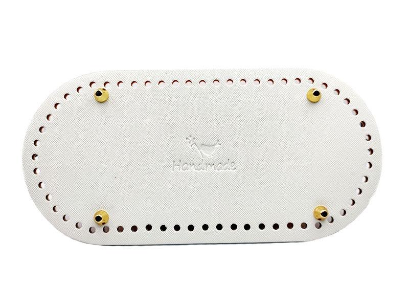 

Основа для вязаной крючком сумки из натуральной кожи ручной работы с овальным логотипом - Качественный аксессуар для DIY 12-25 cm