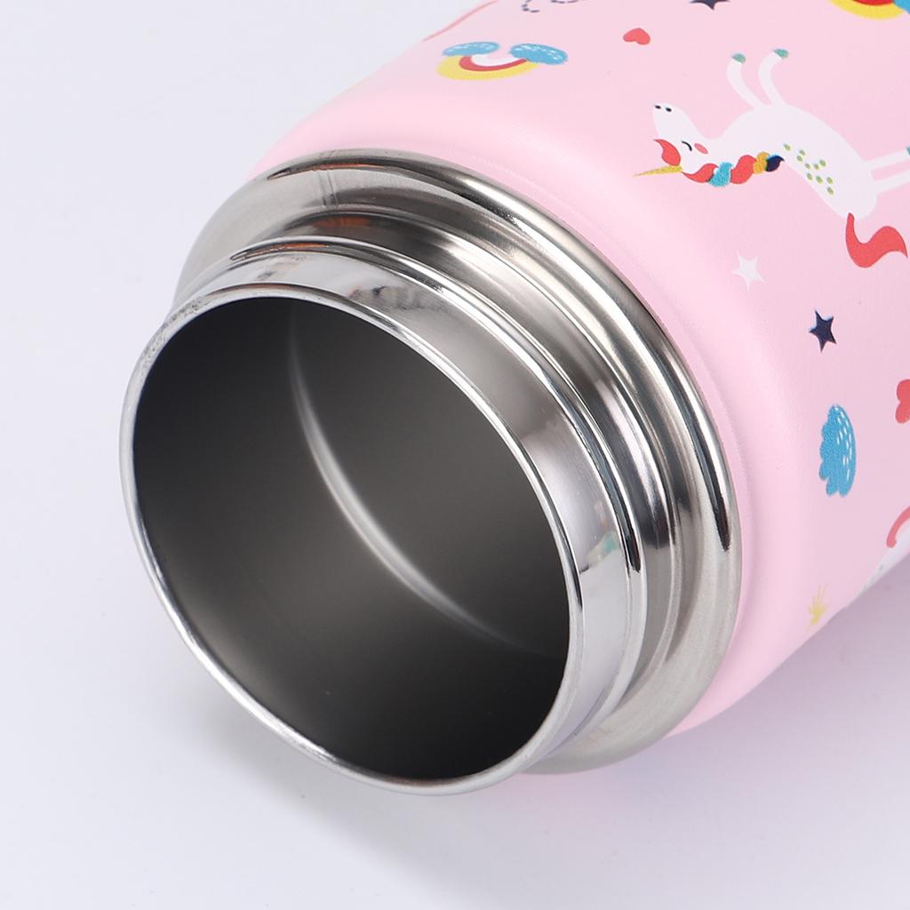 Cute Animal Cartoon Student Kids Space Cup, Stainless Steel Insulated Mug with Straw, Outdoor Portable Travel Bottle, 1Pc