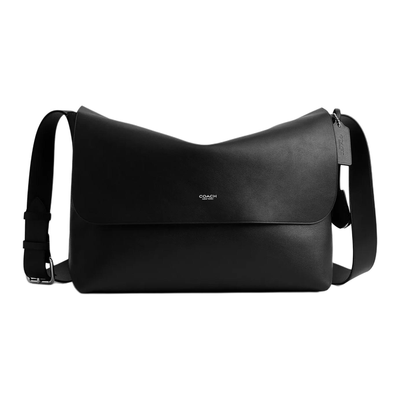 

Сумка через плече Coach Ludlow 33 зі шкіри з логотипом бренду Велика чоловіча сумка через плече Чорна CCB58-BLK Basic Set (Bag+Dust Bag)