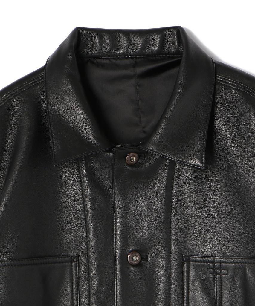 Schott LAMB LEATHER COVERALL JACKET, Men's, Size 2XL, Black, 010, 782-5950012