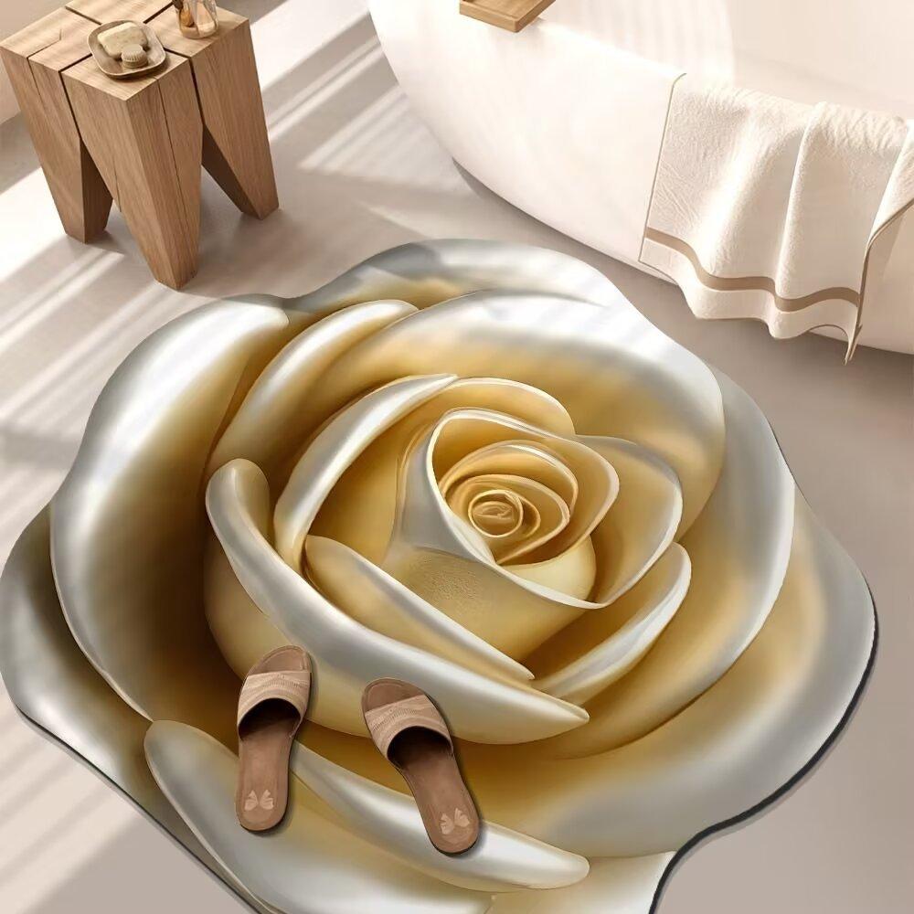 

Новый коврик для раковины в китайском стиле, круглый коврик для ванной комнаты, впитывающий воду и устойчивый к грязи, противоскользящий коврик для ног в ванной комнате 60*60cm