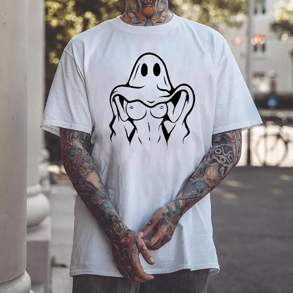 2024 Męska Specjalna Poliestrowa Koszulka T-shirt z Dziwnym Wzorem Markowa Krótki Rękaw Letnia Popularna Koszulka T-shirt Moda