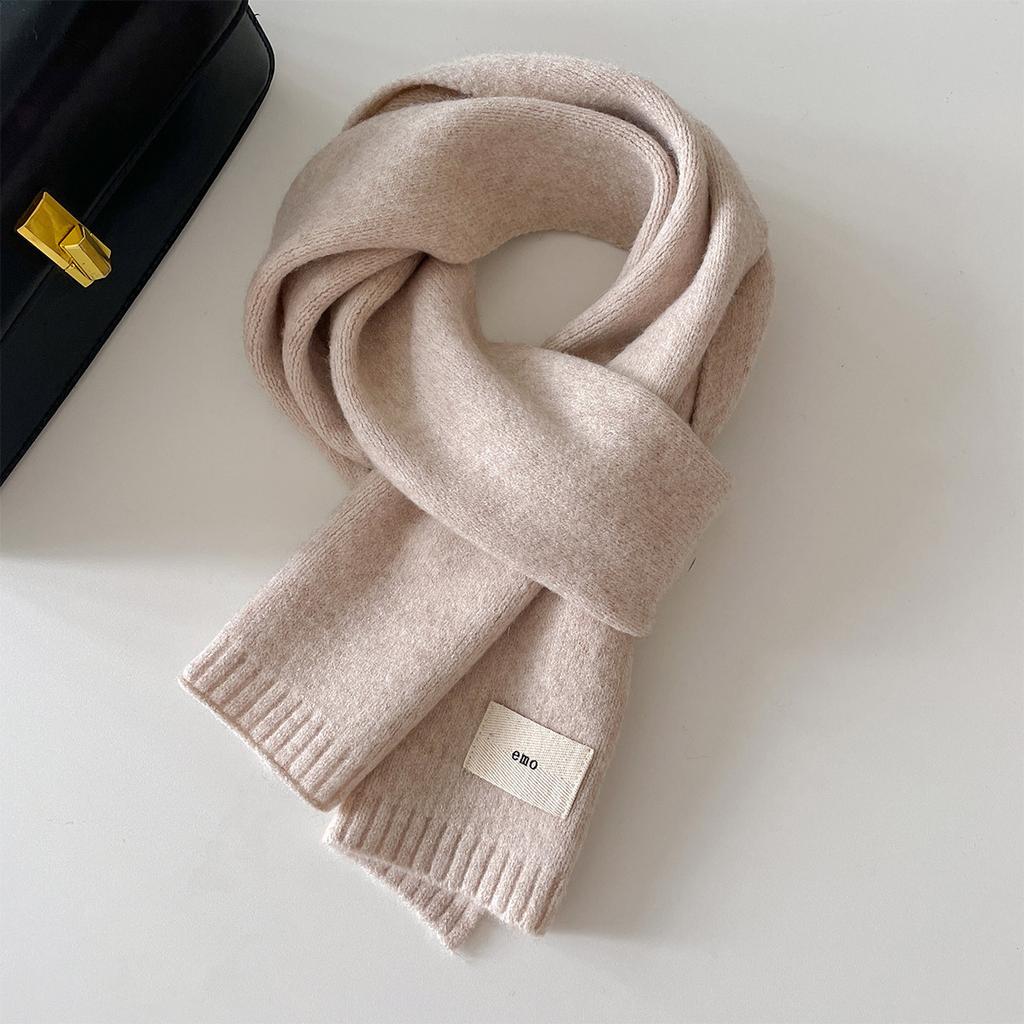 Nowy Jesienno-Zimowy Damski Męski Koreański Szalik Dzianinowy Wełniany Ciepły Gruby Szalik na Szyję Chustka Gruby Wiatroodporny Zimoodporny Otulacz