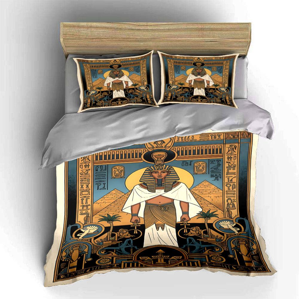 Egyptian Pharaoh Bedding Set Bedding Duvet Cover Set Duvet Cover Pillowcases (1 * Duvet Cover 2 * Pillowcases, Without Duvet Insert)