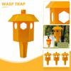 Set de 4 pièges à guêpes Attrape-insectes d'extérieur Construction en plastique durable Installation facile Design hexagonal pour Jardin Patio Cour