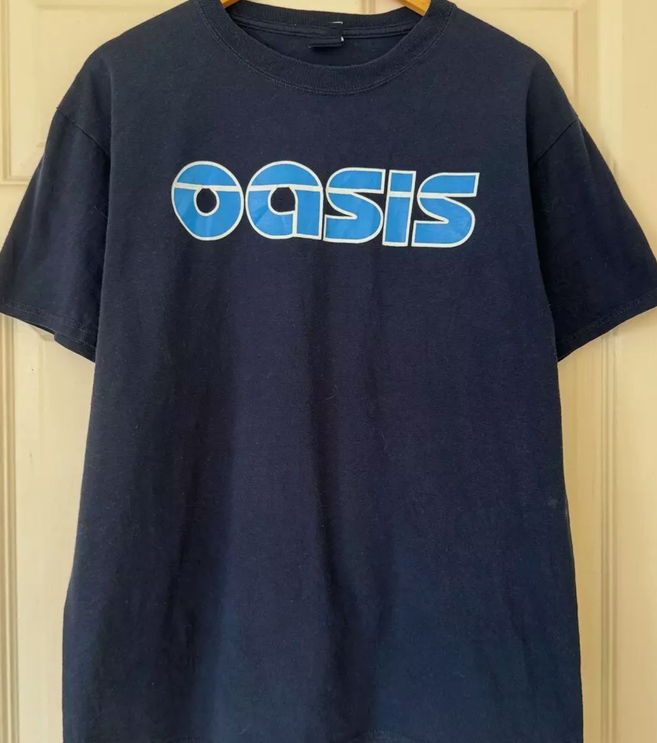 Oasis Band Blue Logo Navy T-shirt Full Size S5XL XXXXL