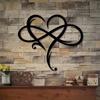 1Pc Infinity Heart Metal Wall Art, Eternal Love Sign, Geometric Steel Gift