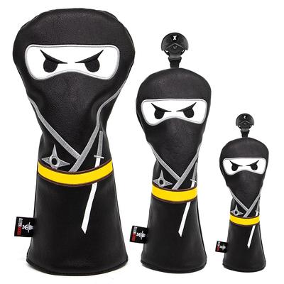 Potah na hlavu golfové hole Ninja specifikace Sada dřevěných potahů na golfové hřiště Potah na golfové řidiče Fairway Hybridní potah na hlavu vyrobený z vysoce kvalitní kůže pro ženy a