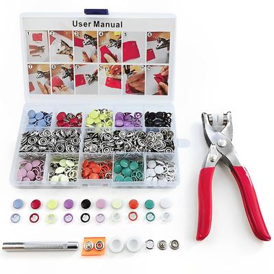200 Pieces Snap Buttons Pliers Tool Baby Clothing Fasteners Starter Fabric Snaps Set Household Studs Kit Home Supplies