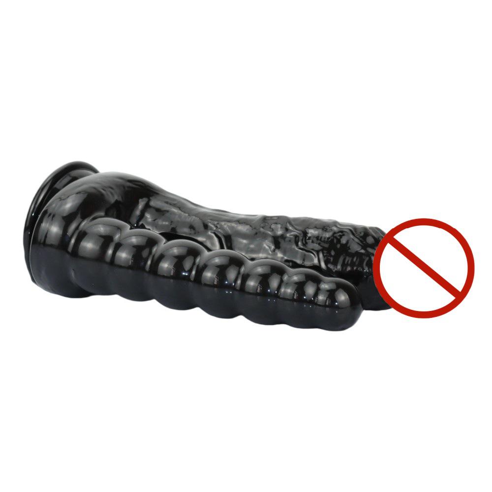 Female Double-Headed Phallus & Anal Plug, Large Vulva Perineum Stimulator for Lesbian Use
