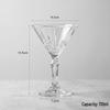 OLOEY Carved Crystal Martini Cocktail Glass Set