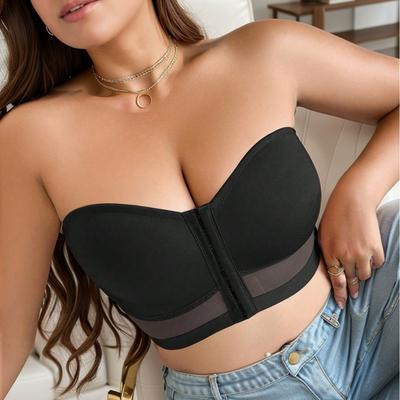 Sexy trägerloses Tube Top für Damen Neuer Stil für heiße Mädchen Gerafft Ohne Bügel Umwickelte Brust Unterteilungs-BH für Oberbekleidung