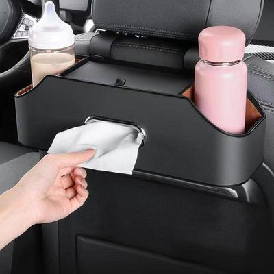 3-in-1-Becherhalter für die Autositzlehne, Aufbewahrungsbox, Taschentuchbox mit Haken, Auto-Rücksitz-Organizer, Auto-Telefonhalter für den Auto-Innenraum