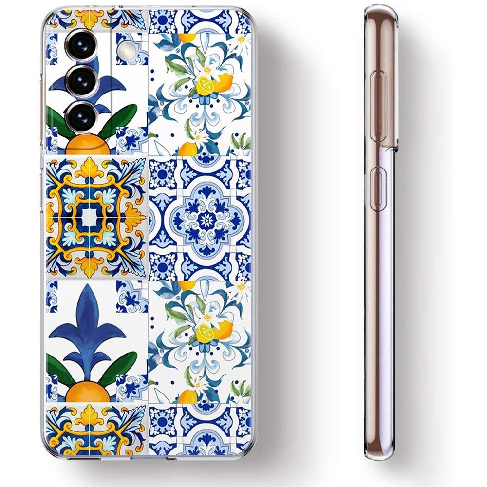Mediterranean Lemon Clear Silicone Phone Case For Samsung Galaxy S23 S22 5G S20 Ultra S21 FE 5G S10E S9 S8 S10 Plus Soft Cover