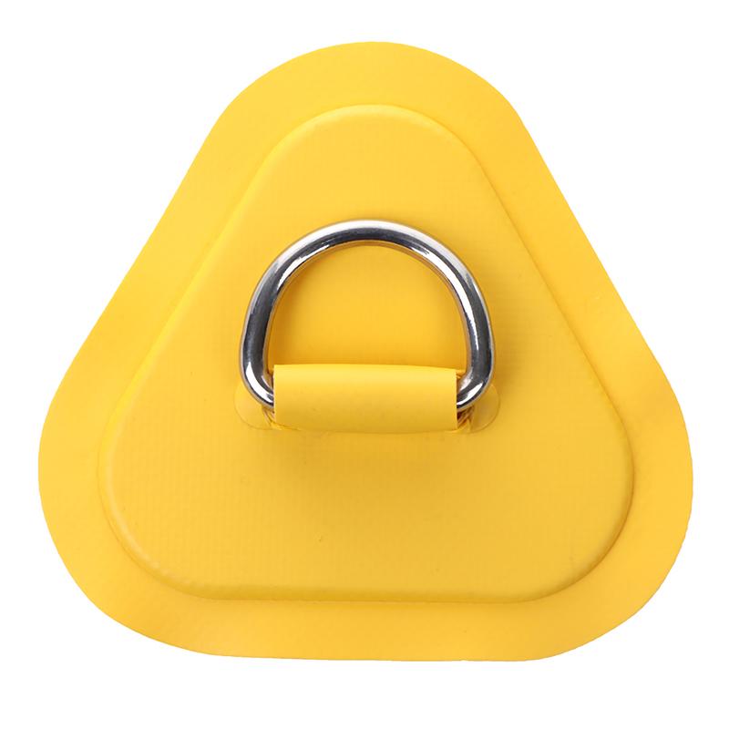 1Pc Surfboard Dinghy Boat Pvc Patch With Stainless Steel Triangle D Ring Patch Inflatable Boat Patch Canoe Deck Rigging Sup