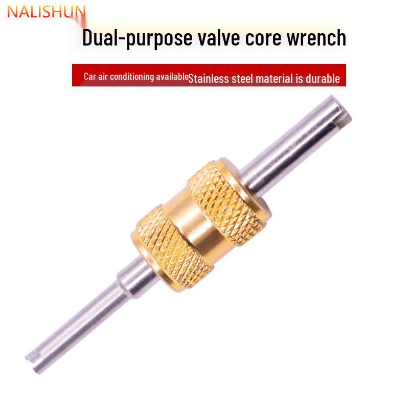 Doppelkopf Ventileinsatz Schraubendreher & Luftablasswerkzeug für Auto AC & Reifenreparatur