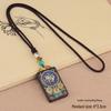 Ebony Tangka Necklace with Ethnic Na Fu Pendant - Buddha Amulet for Men & Women