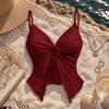 Hottie Twist Front Split Crop Top V Neck Y2K Sleeveless Camisole Slim Fit Streetwear Halter Neck Top Women