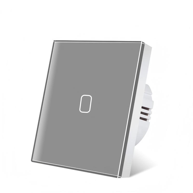 EU/UK No Neutral Wire Touch Wall Light Switch 1/2/3 Gang Single Live Wire Tempered Glass Panel for Home & Hotel /ODM Factory
